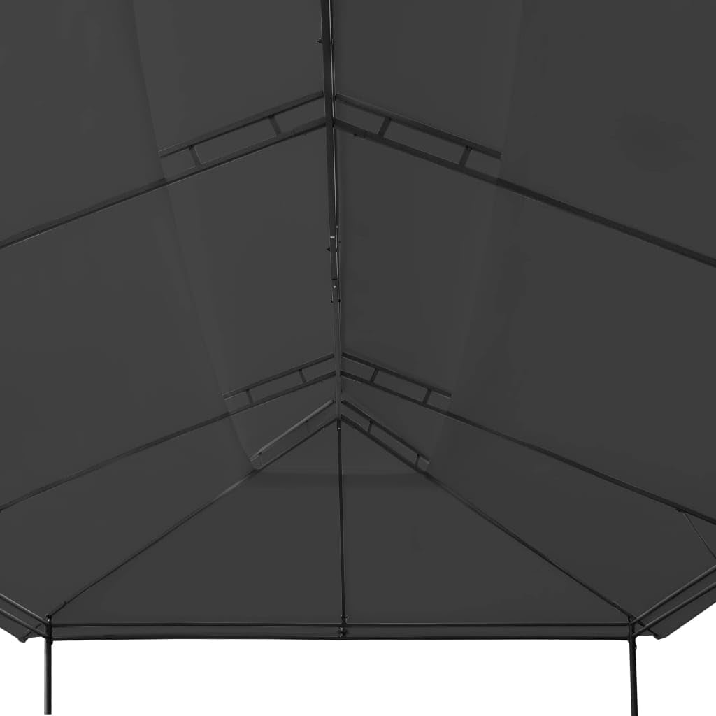 Pawilon ogrodowy, 600 x 298 x 270 cm, antracyt, rama z rur stalowych, odporna na działanie promieni UV, na imprezę w ogrodzie, wesele, grillowanie, taras, balkon, kemping