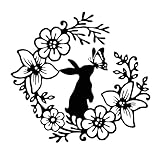 Easter Decorations for Home Easter Wreath for Front Door Decor Cute Bunny Wall...