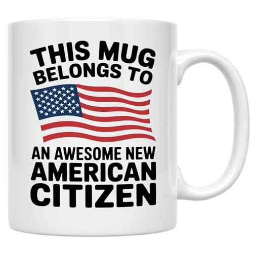 Casitika Us Citizenship Gifts. 11 Oz Mug For New American Citizen. Naturalization Keepsake Usa Flag Design. Congratulations Gift Idea For Men Women Proud Us Citizen. (Belongs)