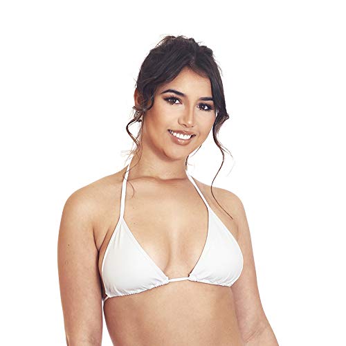 Top de biquíni cortininha simples (Branco, G)