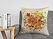 4TH Emotion Happy Thanksgiving Autumn Leaves Fall Home Decor Design Throw Pillow Cover Pillow Case 18 x 18 Inch Cotton Linen for Sofa