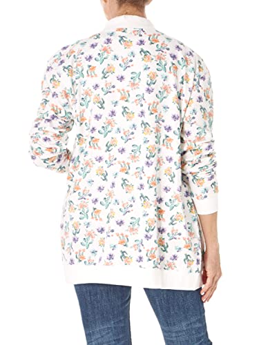 Image of AmeriMark Women Fleece Snap Button Cardigan Sweatshirt Coat - Ladies Soft Lightweight Warm Long Sleeve Jacket with Pockets