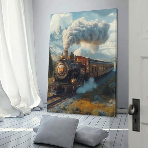 Tableau train à vapeur impression sur toile de qualité