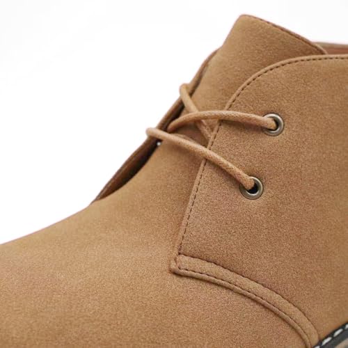 Image of Finishing & Sewing Men's Classic Dress Casual Chukka Boots Lace Up Desert Ankle Boots