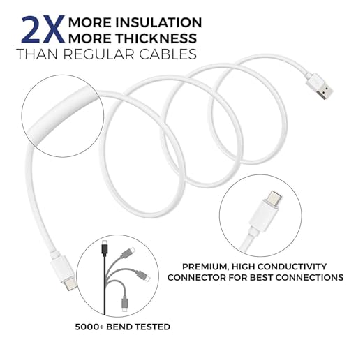 Image of 25W Type-C USB Cable for Infinix GT 20 Pro 5G Charging Cable Original Like Fast Charger Cable | Quick Data Sync Type C to USB-A Cable (4 Amp, 1 Meter, TCW13, White)