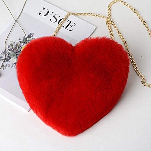 DD Retails Heart Shape Fluffy Sling Bag,Shoulder Bag,Cross Body Sling Bag For Girls,Soft Hand Bag For Girls,Stylish Bags For Girls (Multicolor) 2