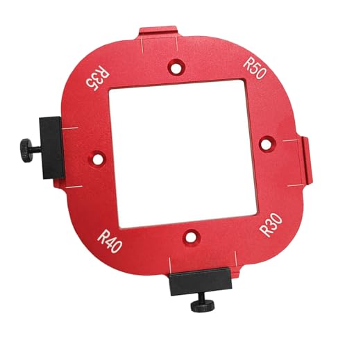Eckradius-Frässchablone aus Aluminiumlegierung, R30, R35, R40, R45, 4-in-1-Eckenradiuslehre, Holzbearbeitungsschablonen, Holzbearbeitungs-Eckenradiuslehre