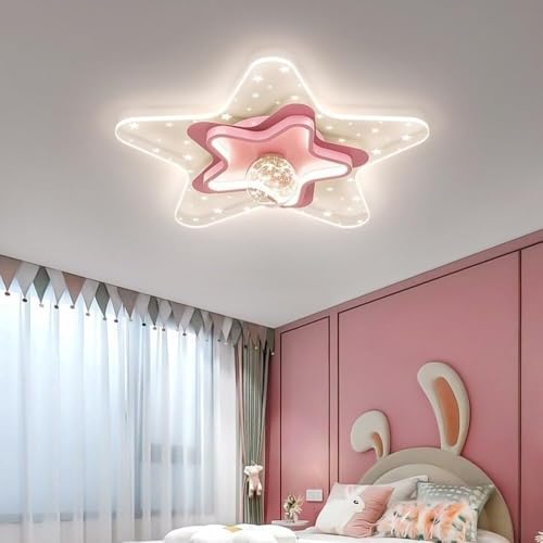 Plafonnier LED acrylique moderne rose de 55 cm à couleur variable - 5