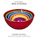 Greentainer Plastic Mixing Bowls with Lids Set for Kitchen, 6 Set Nesting Bowls for Mixing, Baking, Prepping, Cooking and Serving Food, Mixing Bowls Dishwasher, Microwave Safe
