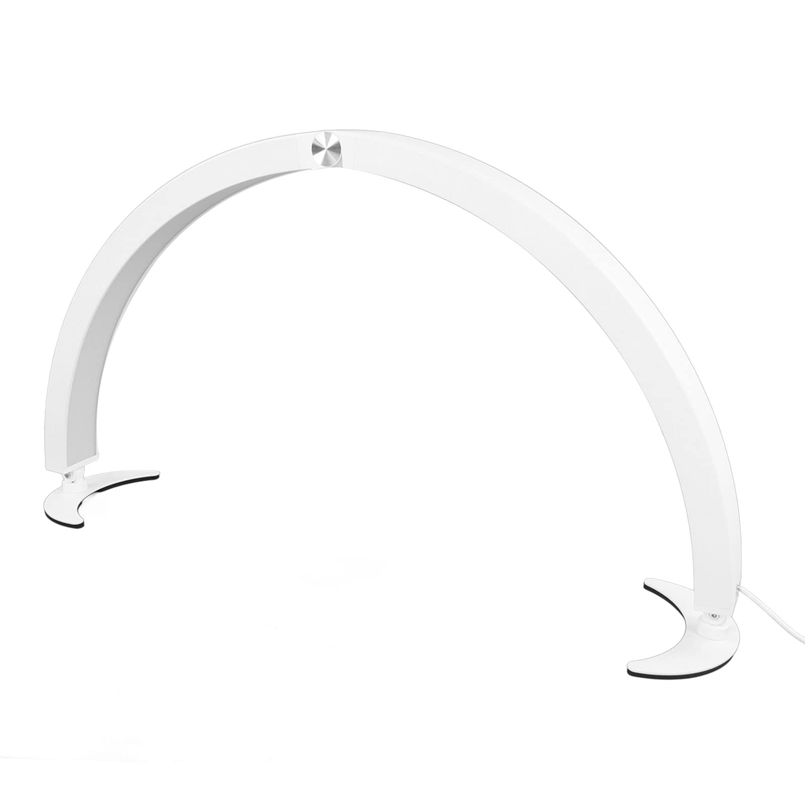 Lampada da Scrivania LED Half Moon da 28 Pollici con Telecomando, 320 Perline LED, Lampada per Unghie da 40 W, luminosità e Temperatura Colore Regolabili per Spa Viso, Nail Art