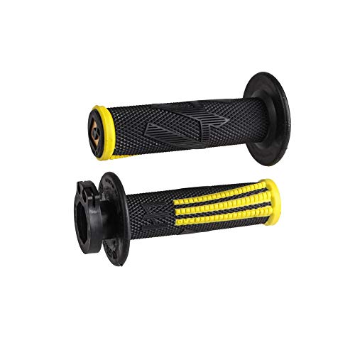 Poignées ODI Emig Pro V2 Lock-On noir jaune pour vos sorties enduro