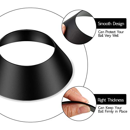 Blulu 6 Pcs Memorabilia Ball Display Stand Pedestal Ball Stand Holder for Soccer Basketball Football Volleyball Softball Bowling(Black)