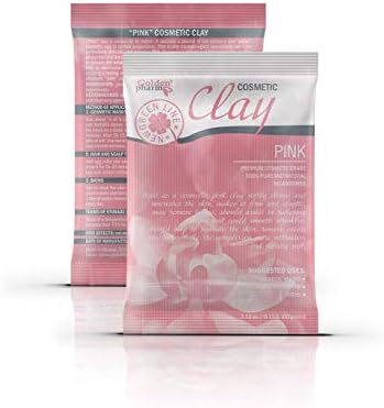 White Kaolin Clay Powder for Face and Body with Natural Additives (1 pack, pink (with mountain ash berries))