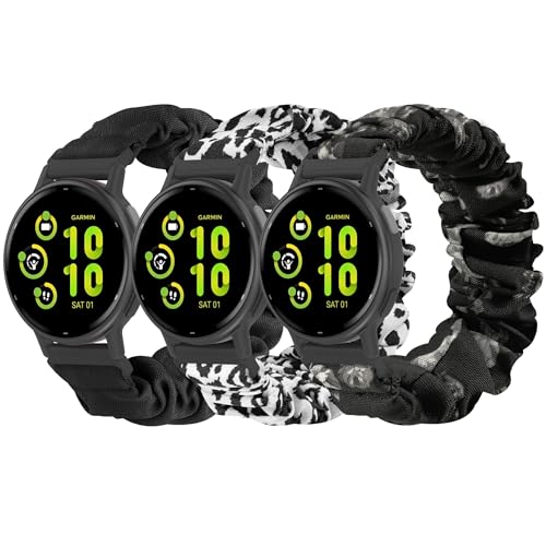 Garmin Vivoactive 5/6�A20mm�i�C�����X�|�[�c�S���o���h�AVenu/Sq/Sq 2/2 Plus/Vivoactive 3/Forerunner 165/55/245 Music�p �j�����p (3�p�b�N)