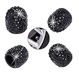 Valve Stem Caps, Car Wheel Tire Valve, 4 Pack Handmade Crystal Rhinestone Universal Car Tire Valve...