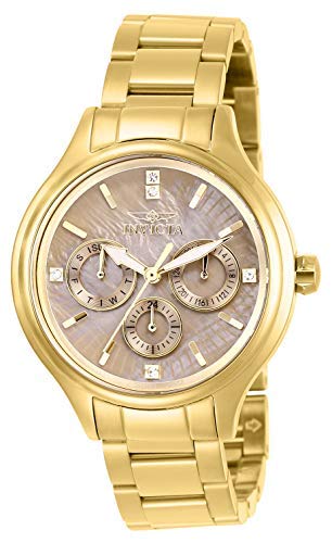 Invicta Women's Angel Quartz Watch with Stainless Steel Strap, Gold, 16 (Model: 28736) [���s�A���i]