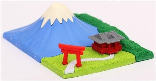 Mount Fuji Japan temple summer Iwako erasers set 3 pieces