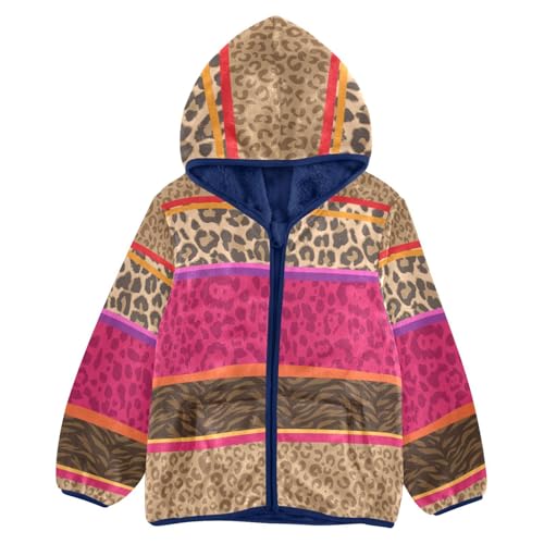 Tiger Stripes Colorful Animal Print Toddler Jackets for Boys Winter Outerwear Kids 3T-10T