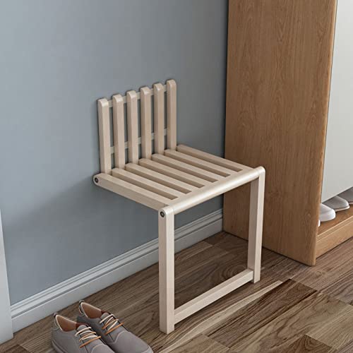 YJJT An Der Wand Montierter Schuhwechselhocker, Klappstühle Klappschuhhocker, 150 Kg Tragend, Verdeckter Verandastuhl Duschhocker Duschsitz Schlanker MiniWandhocker Einfache Installation Cover