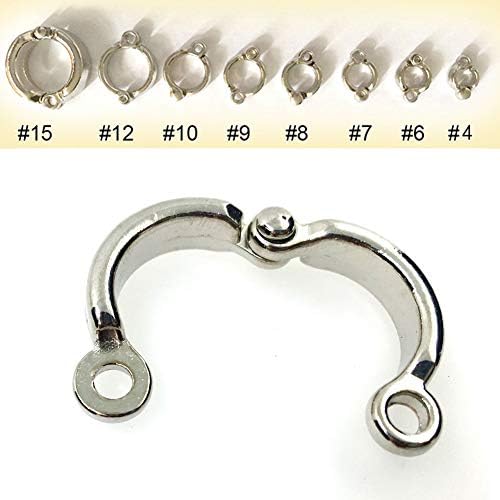 ebamaz Parrot Foot Chain for Small Medium Large Birds Stainless Steel Anklet Ring for Pet Training (NO.15 (14.5mm))