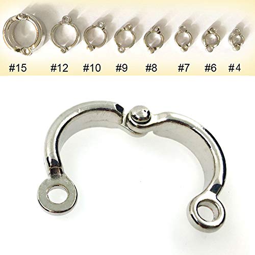 ebamaz Edelstahl Papageien Fußkette für kleine mittelgroße und große Vögel für Haustier-Training(Nr. 12 (11,5 mm))