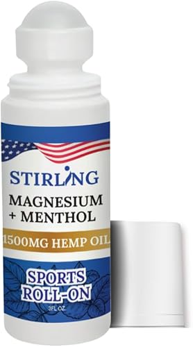 Miniatura 9 de Stirling Loción Roll On de lavanda con magnesio y cáñamo puro 1500 mg - Alivio muscular de acción rápida, aroma calmante para relajación