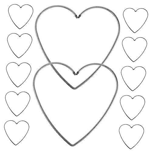 VALICLUD 10Pc Heart Shape Metal Dreamcatcher Ring DIY Craft Hoops for Handmade Accessories Sturdy Cloth Metal Ring for Women and Home Decor