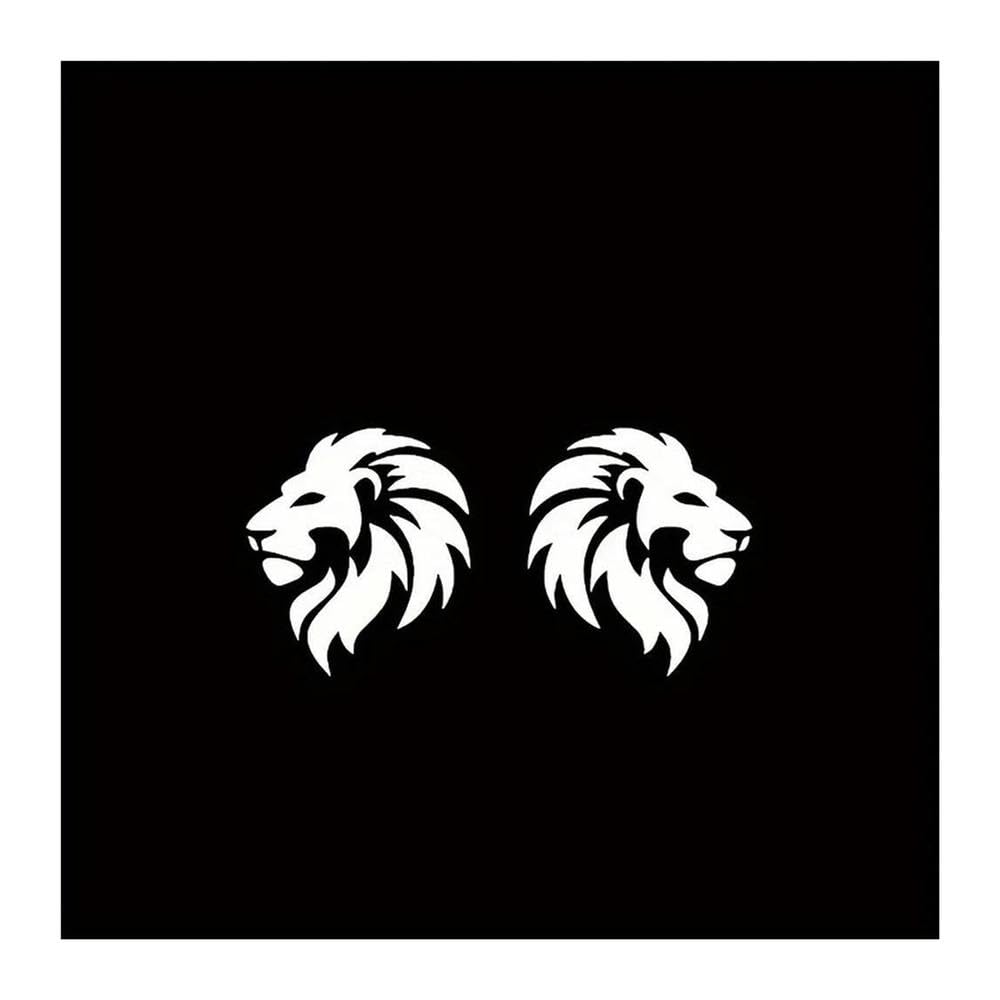 2pcs Reflective Lion Vinyl Stickers for Car Truck Laptop Vehicle Decoration