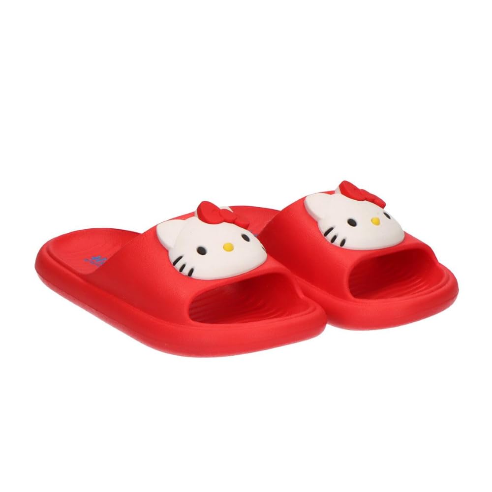 CARTOON Ciabatte Donna/Bambina Hello Kitty Rosse 100% EVA Leggere Antiscivolo Sandali Comodi Casa Mare Piscina Fascia con Logo Idea Regalo Kawaii
