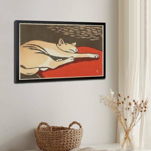 Impression sur toile chat Tomoo Inagaki suspension luxe - 3