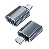 USB C Male to USB 3 Female Adapter,USB toType C Charger Cable Converter,High-Speed Plug and Play,Compatible with Multiple Devices-2 Pack/Grey
