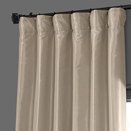Hpd Half Price Drapes Blackout Curtains For Bedroom - Faux Silk Taffeta 50 X 120 (1 Panel), Ptch-Bo130907-120, Antique Beige #TOP2