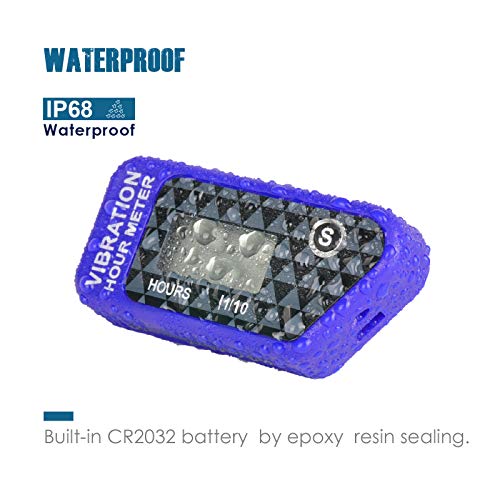 image for Runleader Digital Self Powered Wireless Hour Meter,Vibration Activated