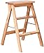 Sywlwxkq Drabiny drabina teleskopowa przenośny składany taboret schodowy, 3-stopniowy składany stołek drabinkowy drewniana drabina w jodełkę kuchnia krzesło z litego drewna, C