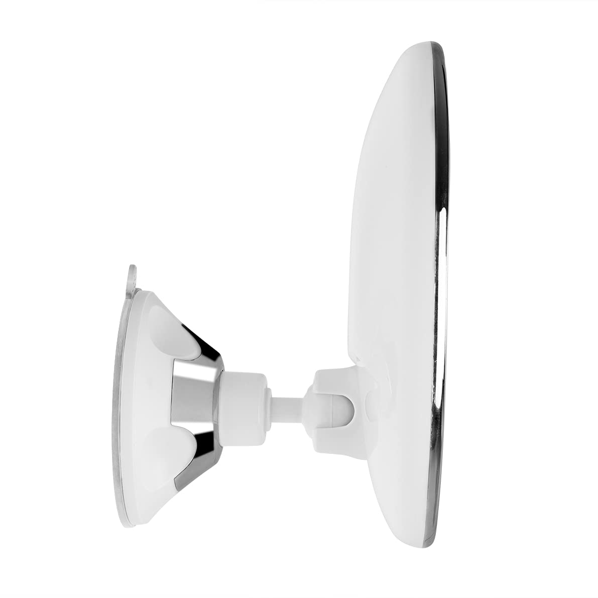 Orbegozo ESP 1010 - Espejo cosmético con luz LED, orientable 360 Grados, Aumento 10x, Ventosa Ajustable, Vidrio óptico, Funciona a Pilas, Gris, Blanco