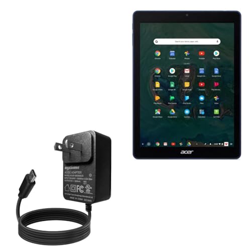 BoxWave Charger Compatible with Acer Chromebook Tab 10 - Wall Charger Direct (15W), Rapid Charge Your Device with Built-in 6ft Cable