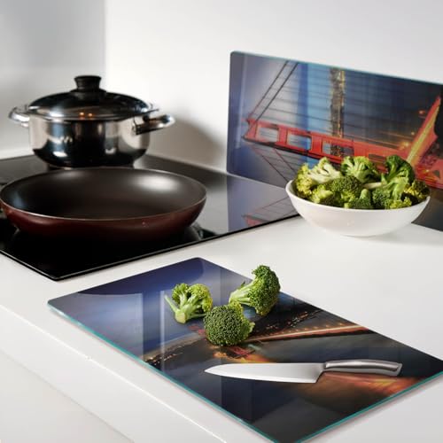 Protège-plan de travail résistant à la chaleur en verre pour cuisine - 4