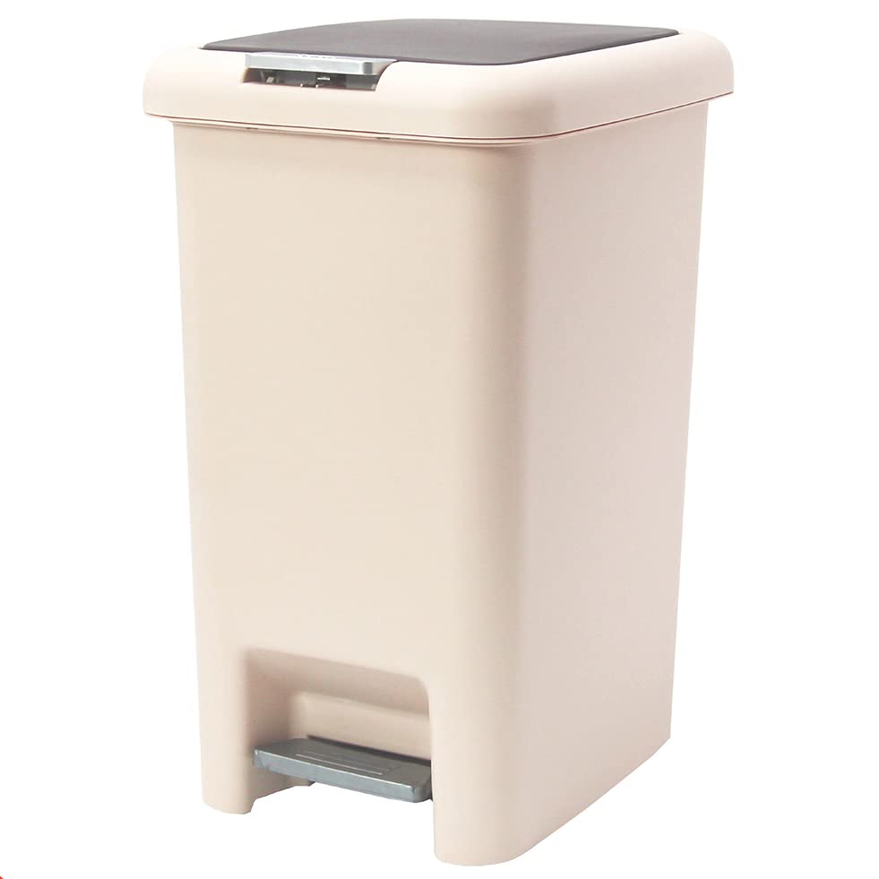 Pelican Premium 2 Way Pedal Bin 20L [Cream White] with Soft Closing - Waste Bin Rubbish Bin Trash Bin (cream)