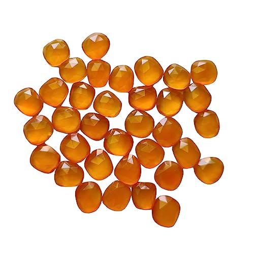 Cabochons en calcédoine orange fine 14-16mm, pierres naturelles polies pour joaillerie