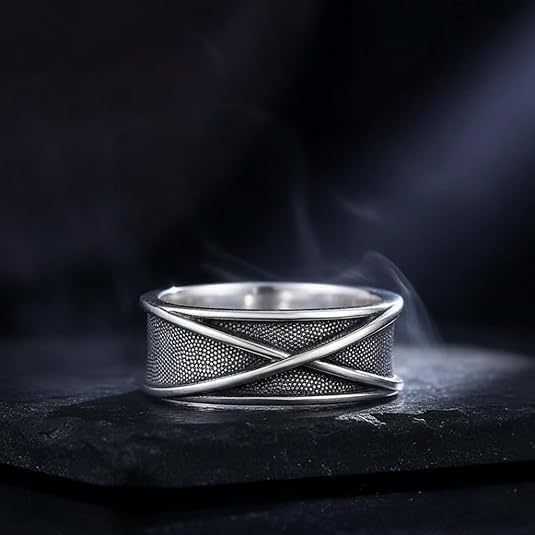 Image of figurine Anime Ring, Black Ring for Cosplay Events, Anime Rings for Everyday Wear and Special Occasions, Anime Inspired Design with Storage Bag