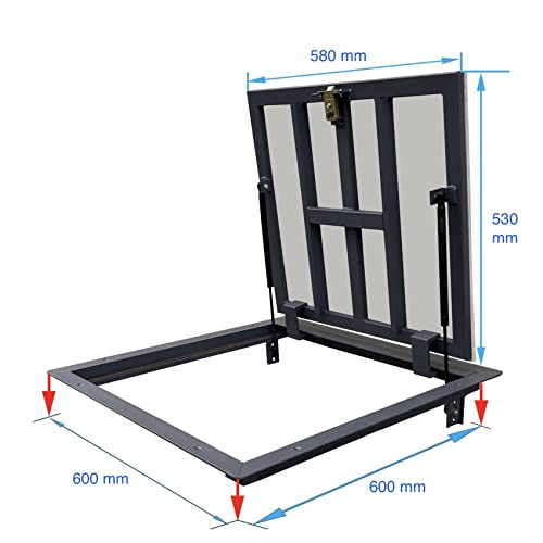 Trappe de sol pour terrasse propre et dissimulée 600mm