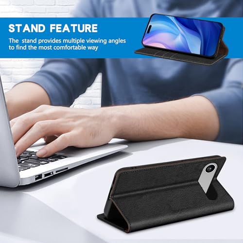 ZZXX for iPhone 17 Air Wallet Case Strong Magnetic 6.5 inch,Black - image 5