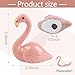 Framendino, 2 Pack Ceramic Toilet Bolt Cover Flamingo Cute Bird Design Bathroom Screw Pink Cap Easy Install No Tools Required Decoration Hole 0.3 Inch