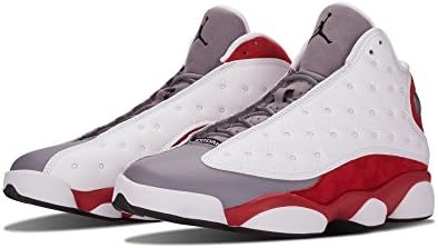 white grey red jordan 13