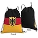 Cute Germany Flag Drawstring Backpack Gym String Bag Adjustable Germany Sports Drawstring Bag For Women Men