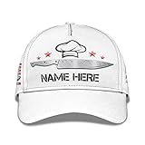 Chef Cuisinier Américain Cadeau Simple Personnaliser Le Texte Homme Femme Strapback Cap Vintage Casquette-Hip Hop Respirant Casquette De Baseball pour Camping Sport Hip Pop