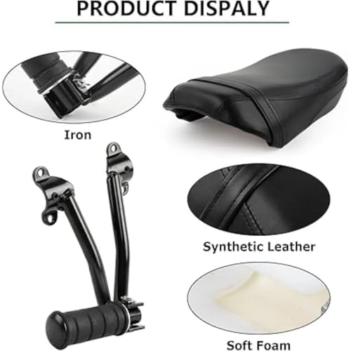 Asiento de pasajero para VN650 Vulcan S 650 con estriberas traseras 5