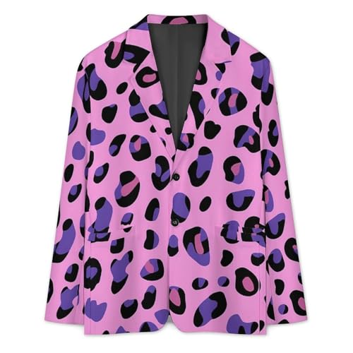 Gradient-Leopard Men's Blazer Printed Button Suit Jacket Slim Sport Coat Blazers3