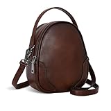 Iswee RFID Small Crossbody Bags for Women Travel Leather Shoulder Bag Mini Purses and Handbags Designer Satchel Ladies Hand Bag (Coffee)