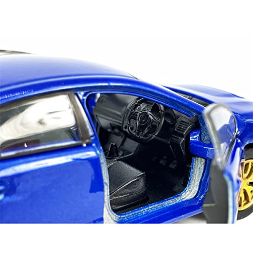 Impreza Wrx Sti Toy Car Racing Sports Diecast Model Car 1/36 Scale Metal Pull Back Friction Powered Vehicle, Doors Open, Zinc Alloy Casting, Boys Toys Kids Birthday Gifts Men Adults Collection, Blue #TOP6